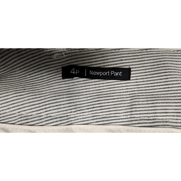 Talbots Newport Pants Straight Leg Striped Black/White Dress Pants Size 4P - Picture 8 of 8